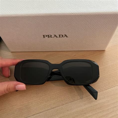 women black prada sunglasses|runway 49mm rectangular sunglasses.